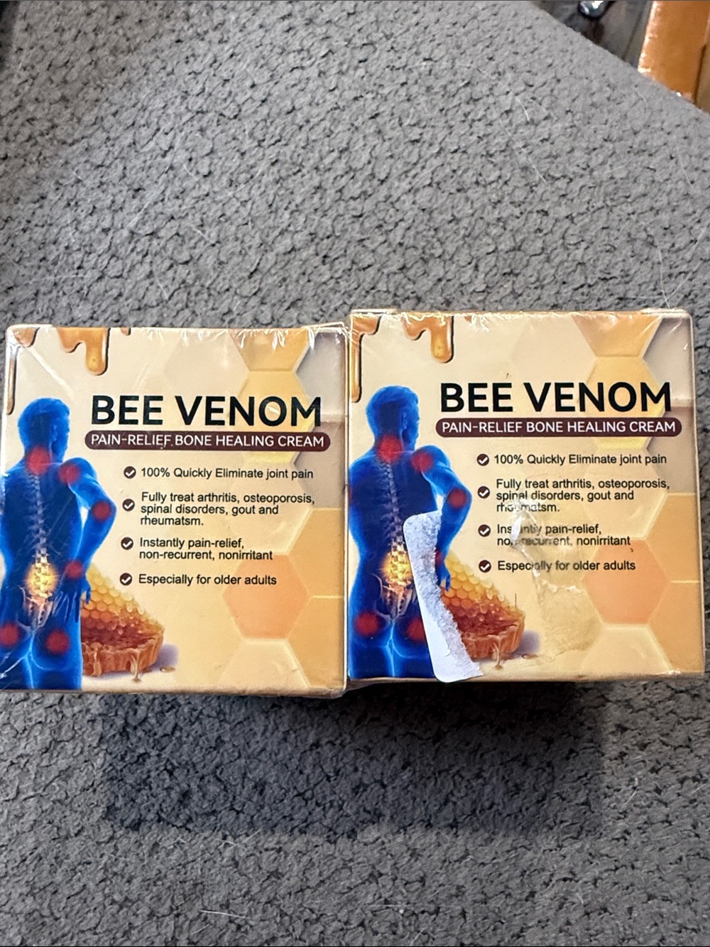 2 South Moon Bee Venom Pain-Relief Bone Soothing Cream 60g each